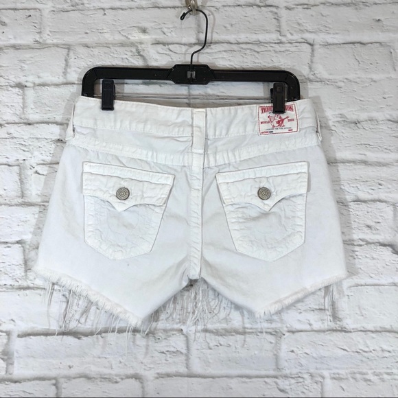 True Religion Pants - True Religion | Keira White Denim Cutoff Shorts 28
